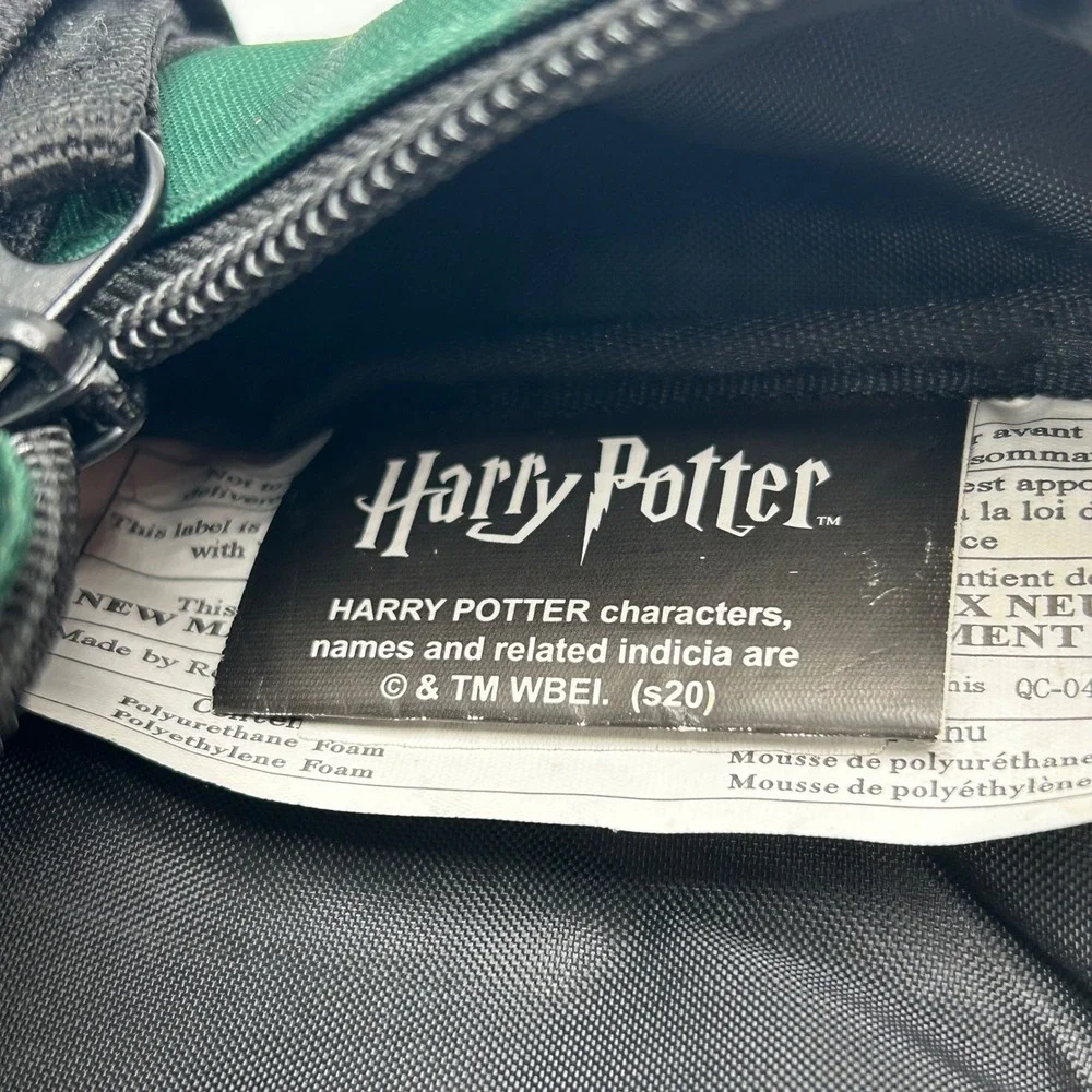 Harry Potter Backpack Green Slytherin House Striped Patch Excellent